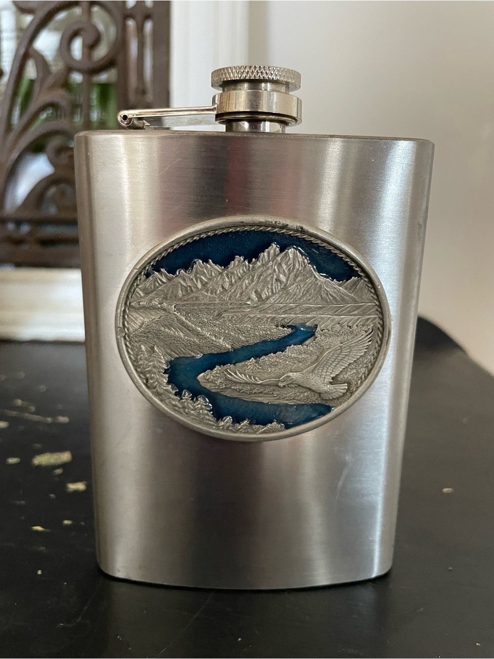 Heritage Pewter 3D Eagle “Wonders of Nature” 8oz  stainless steel flask